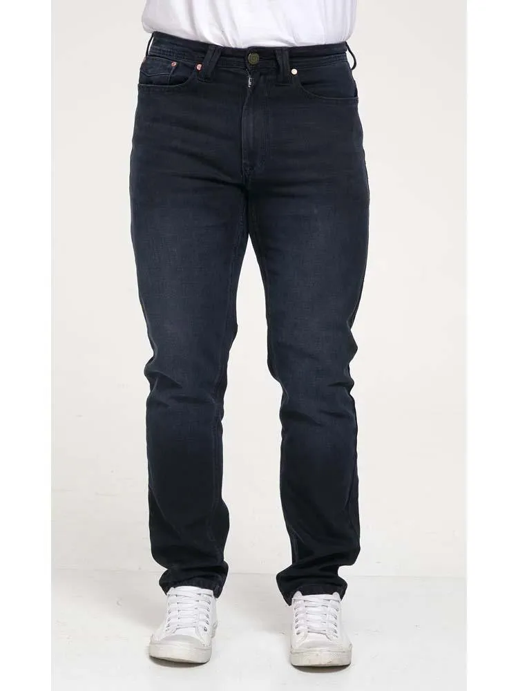 D555 Men's HOCKLIFFE-Dark Wash Stretch Denim Jeans In 1959 Fit in Dark Wash, 40 to 60