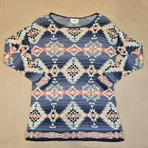 Denim &amp; Supply Ralph Lauren Womens Cotton Knit Aztec Sweater Colorful‎ Medium