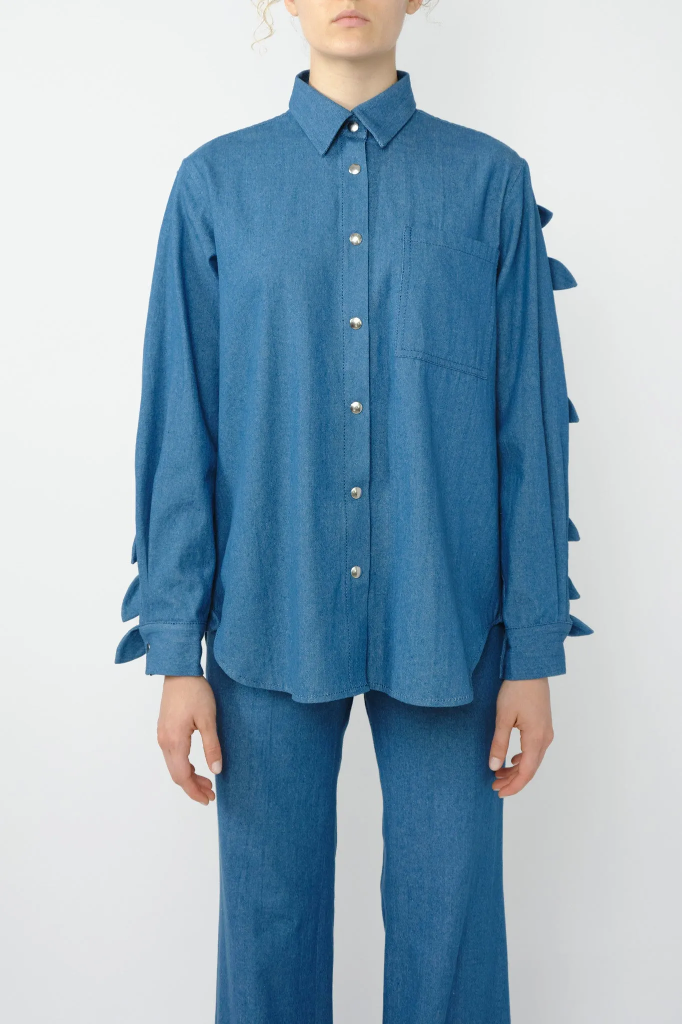 Denim Bow Shirt