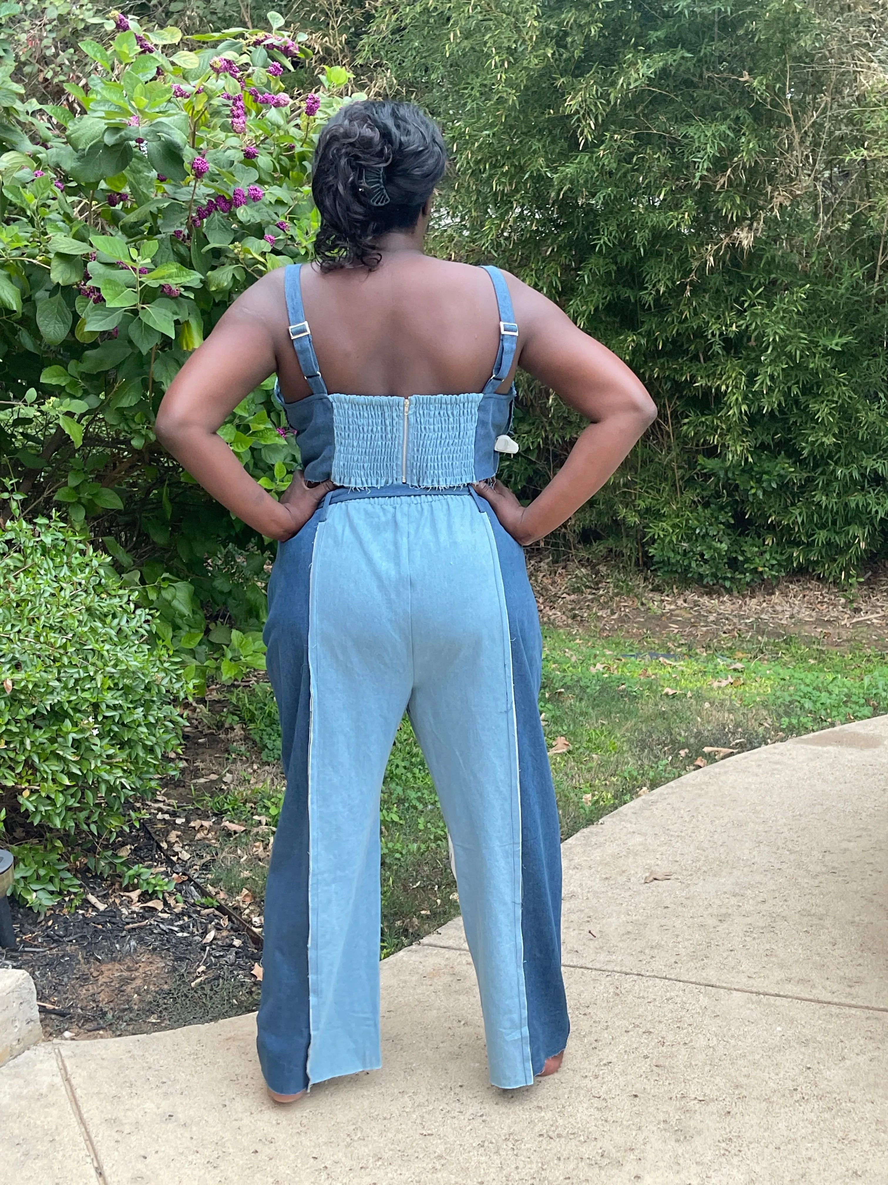 Denim Pant Set