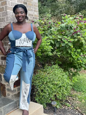 Denim Pant Set