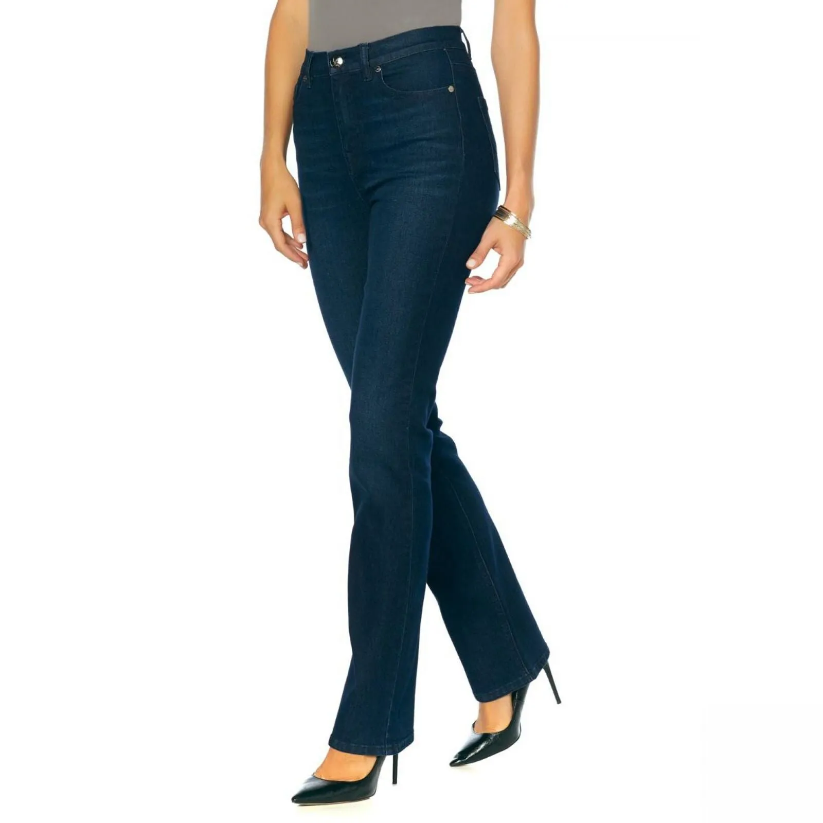 DG2 by Diane Gilman Women's Petite Classic Stretch Boot Cut Jeans