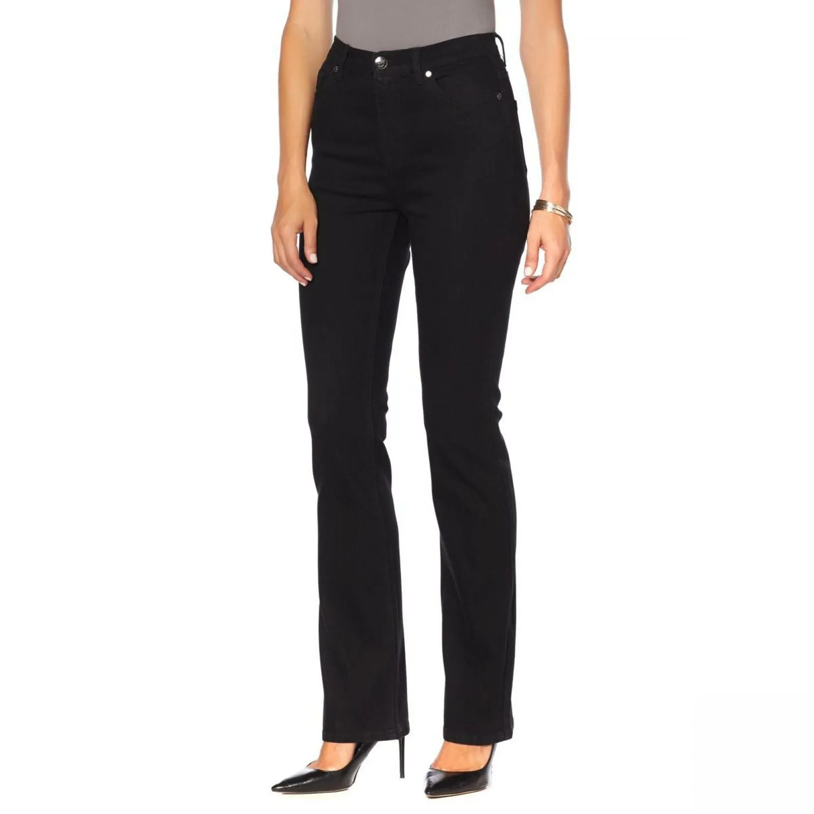 DG2 by Diane Gilman Women's Petite Classic Stretch Boot Cut Jeans