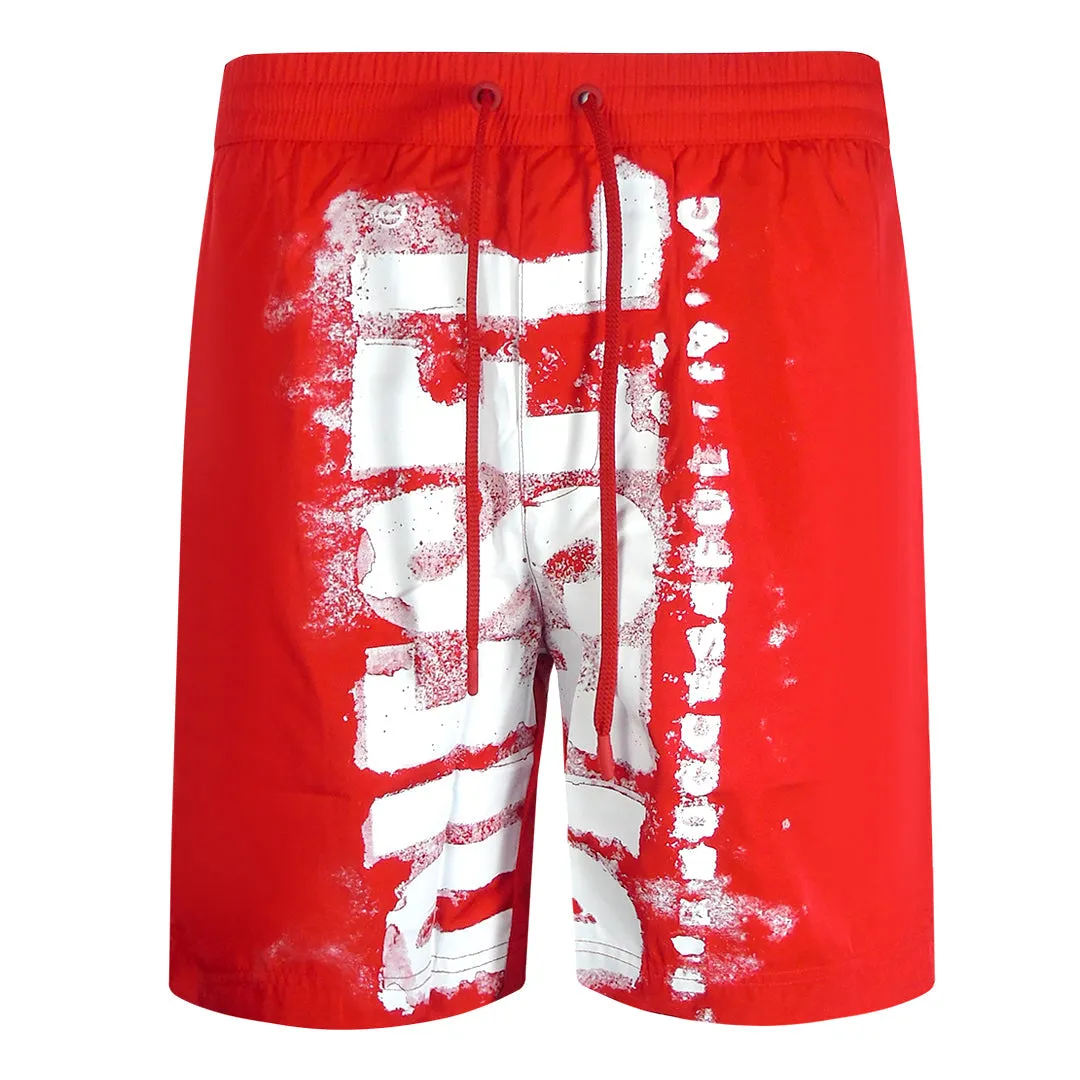 Diesel Bmbx Powel 47 5 Calzoncini 42A Red Beach Shorts Mens