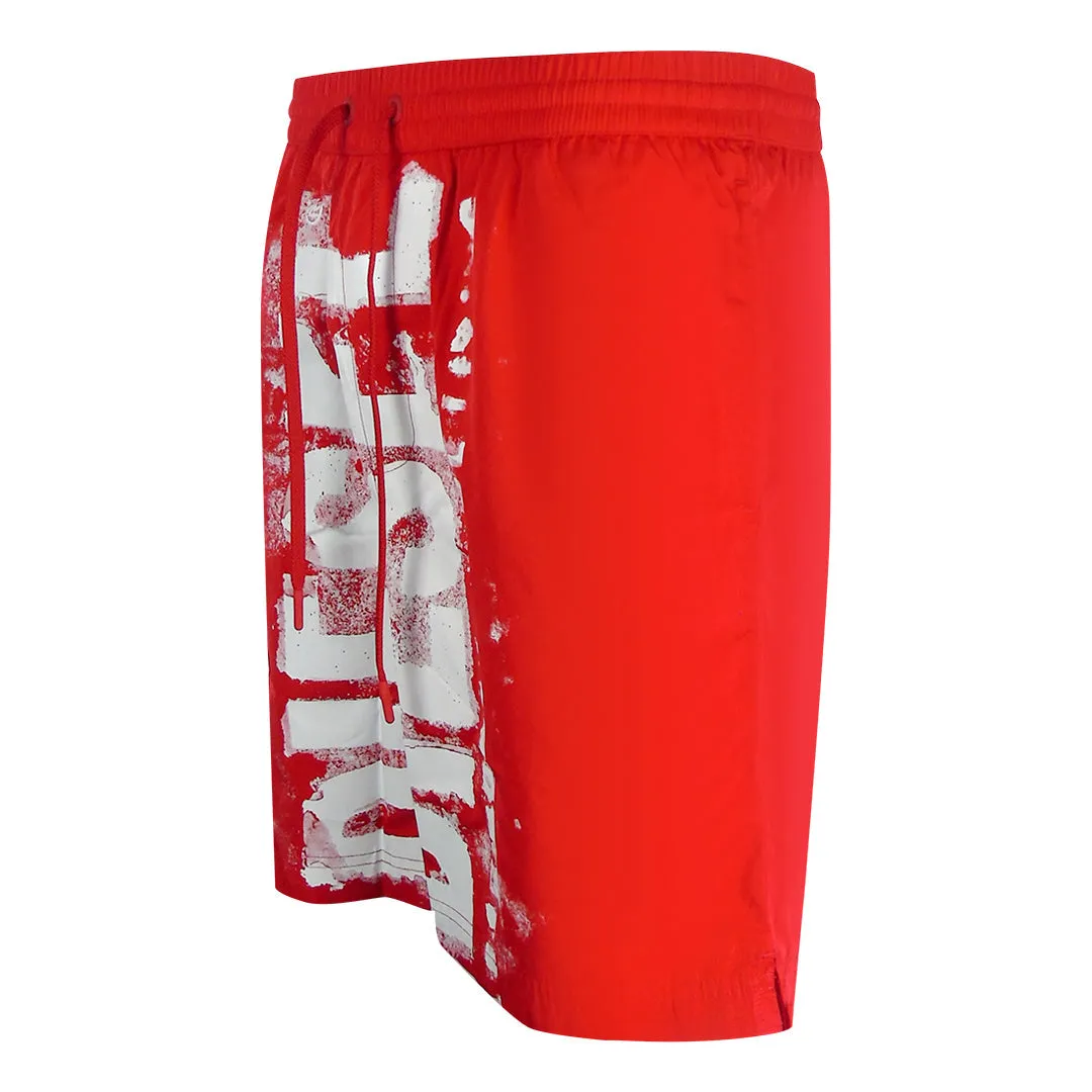 Diesel Bmbx Powel 47 5 Calzoncini 42A Red Beach Shorts Mens