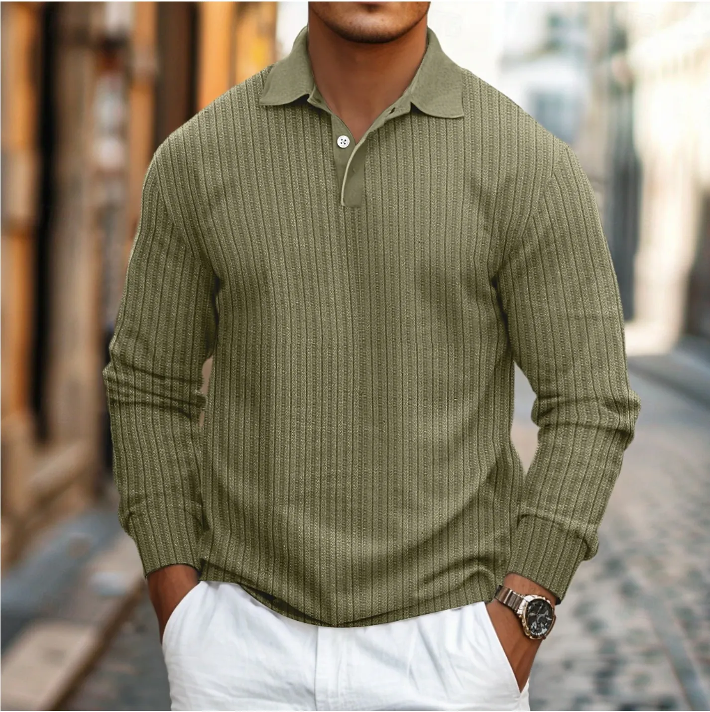Dirk | Stylish Long-Sleeve Polo