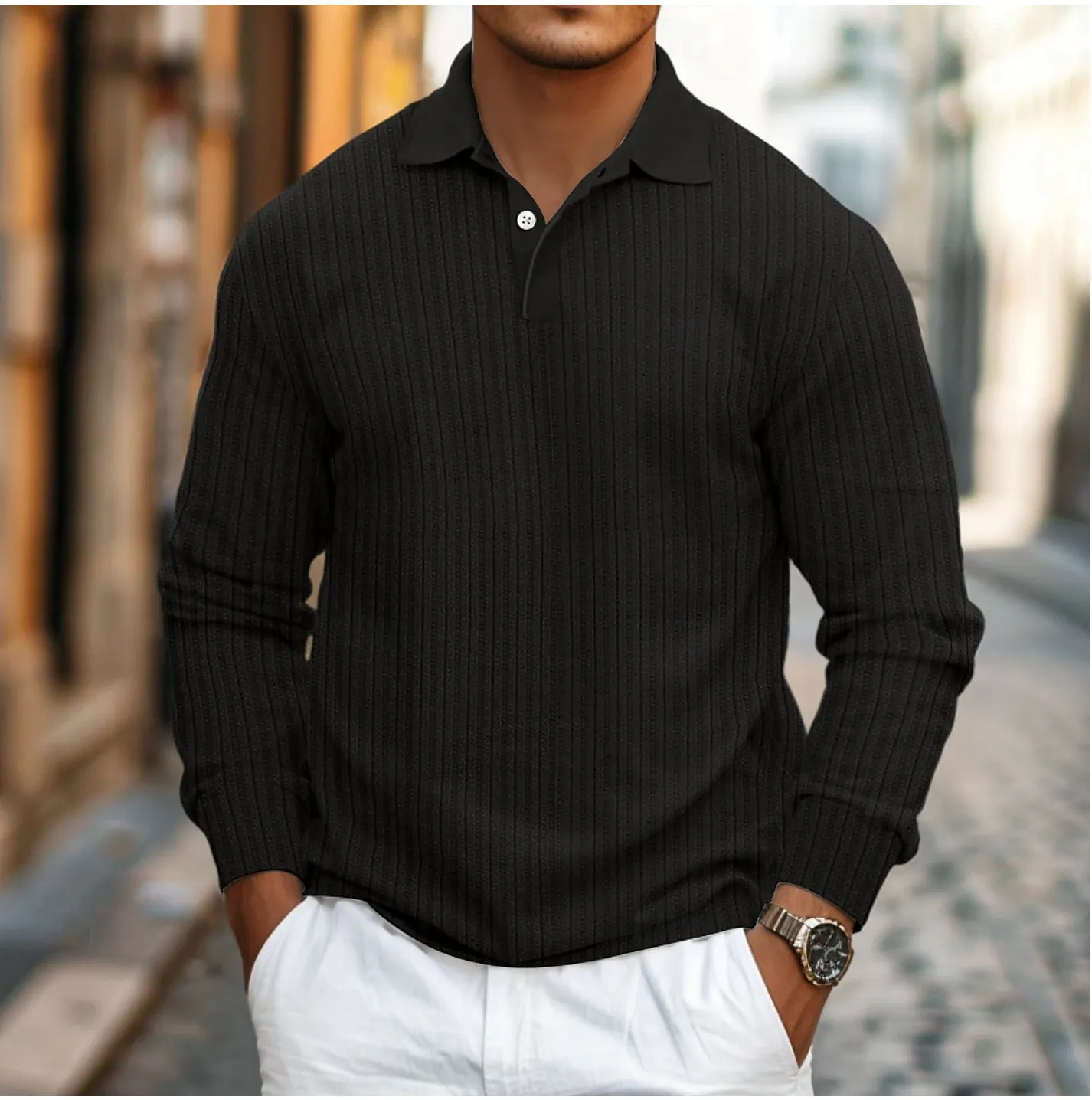 Dirk | Stylish Long-Sleeve Polo
