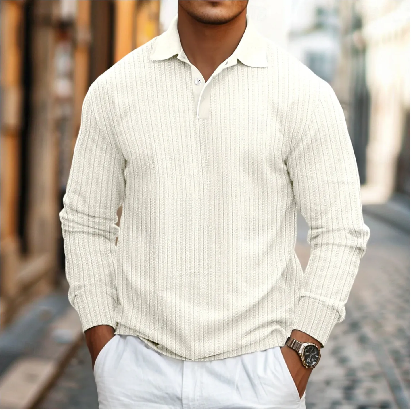 Dirk | Stylish Long-Sleeve Polo