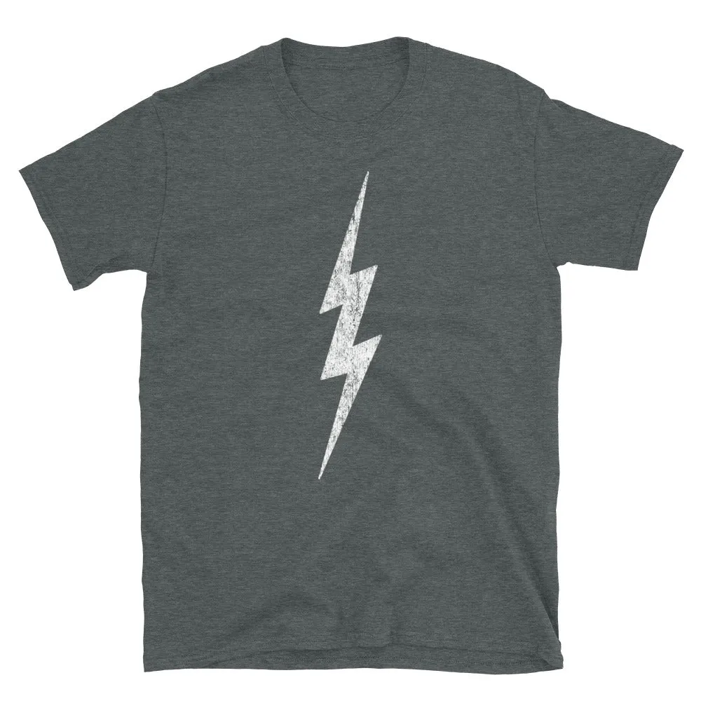 DISTRESSED LIGHTNING BOLT TEE