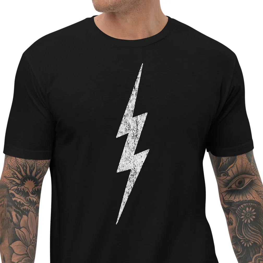 DISTRESSED LIGHTNING BOLT TEE