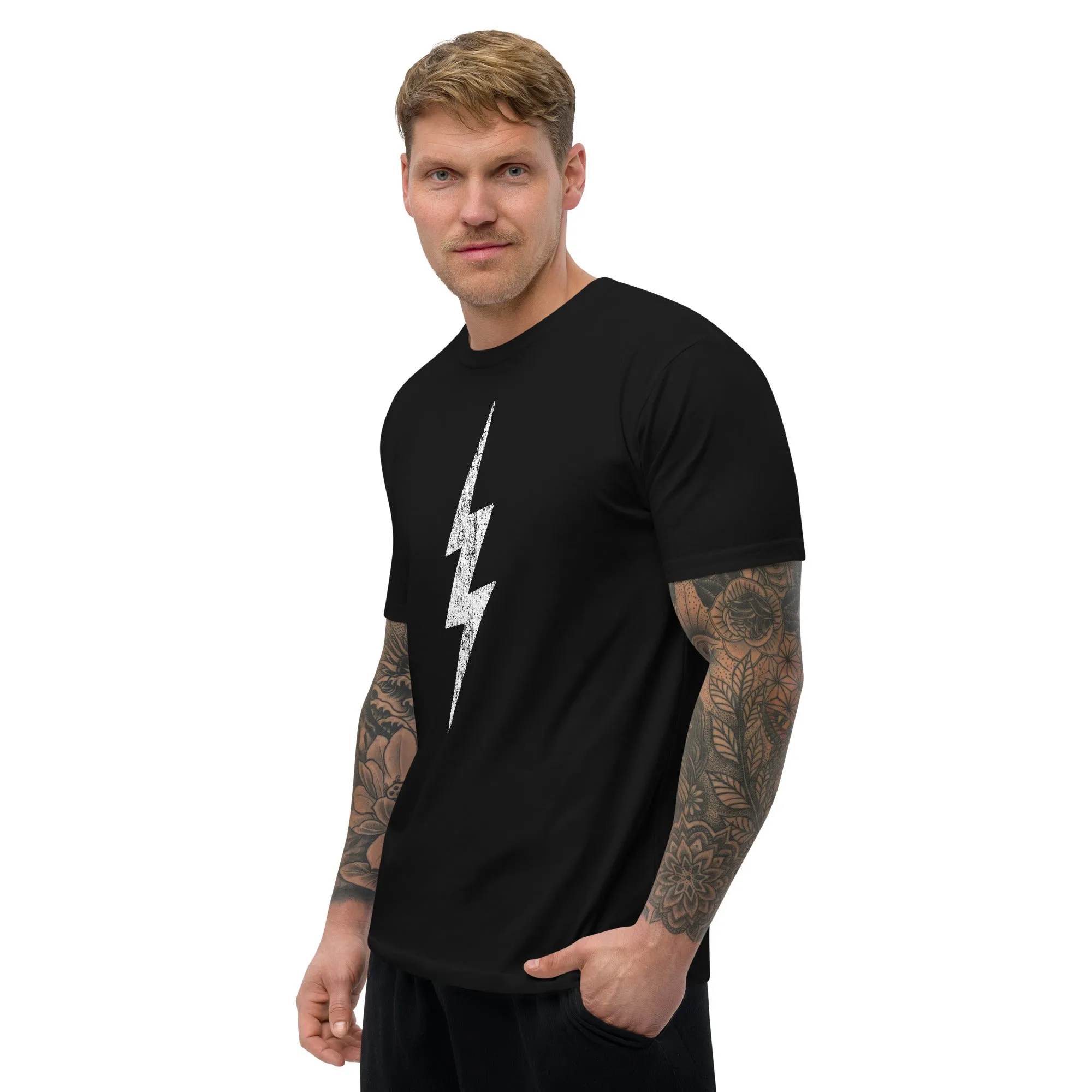DISTRESSED LIGHTNING BOLT TEE