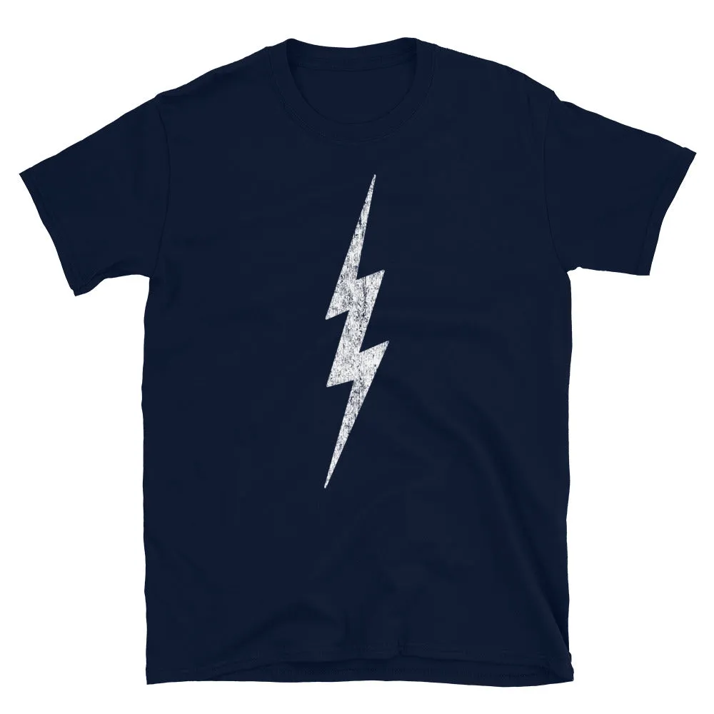 DISTRESSED LIGHTNING BOLT TEE
