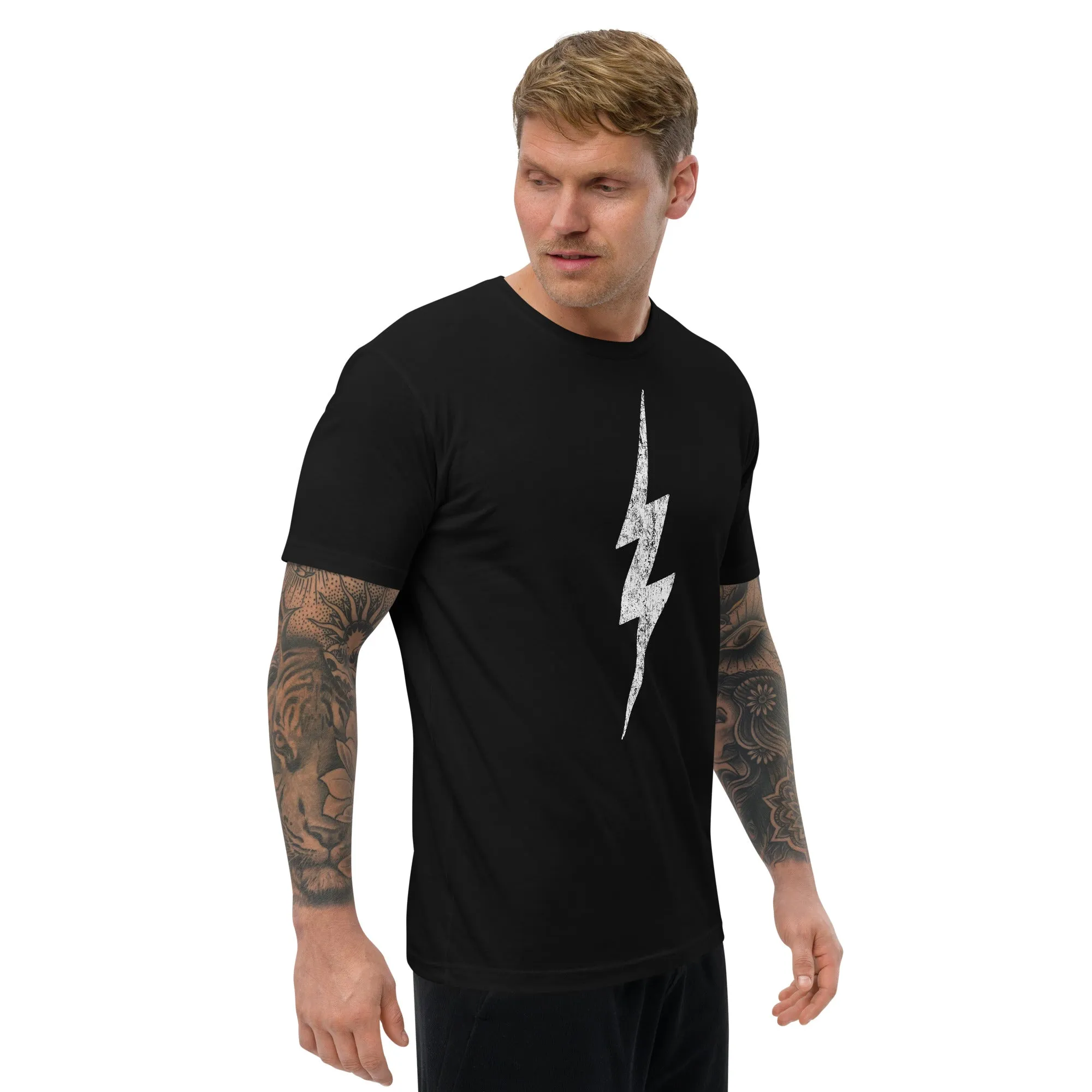 DISTRESSED LIGHTNING BOLT TEE