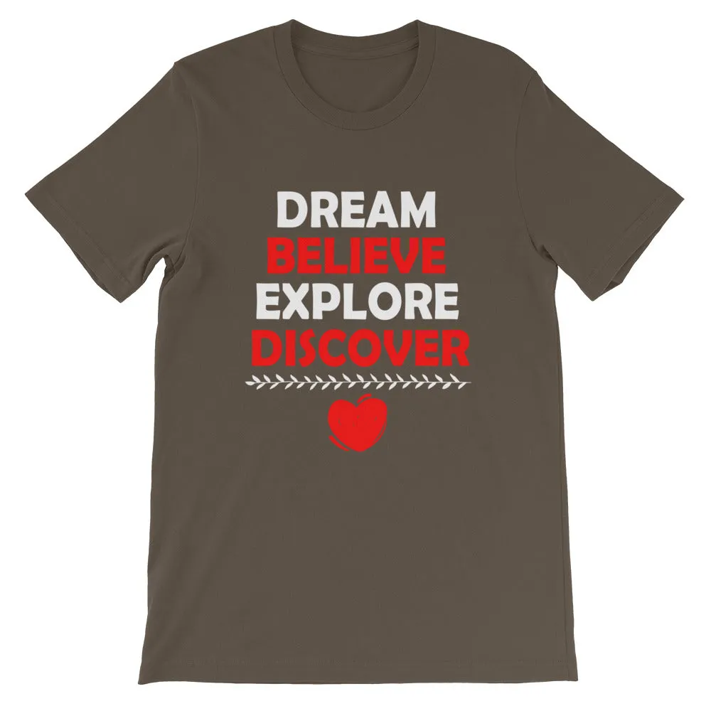 Dream Believe Explore Discover - WYSP - Short-Sleeve Unisex T-Shirt