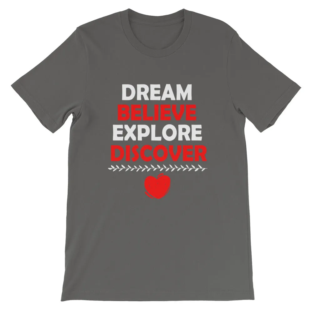 Dream Believe Explore Discover - WYSP - Short-Sleeve Unisex T-Shirt