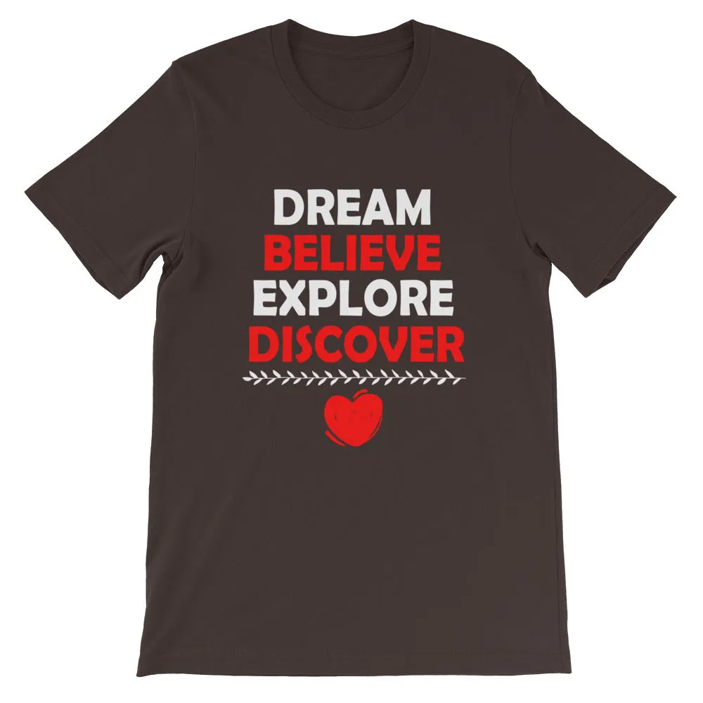 Dream Believe Explore Discover - WYSP - Short-Sleeve Unisex T-Shirt