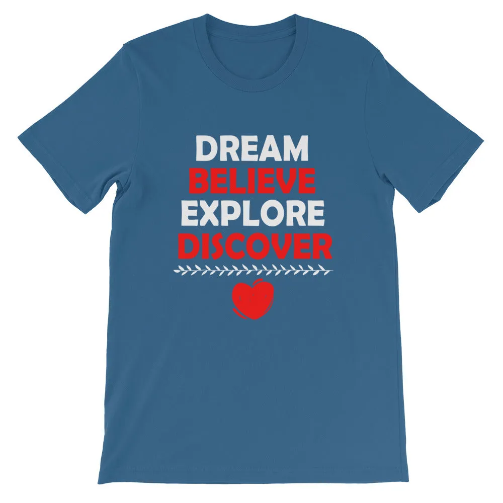 Dream Believe Explore Discover - WYSP - Short-Sleeve Unisex T-Shirt