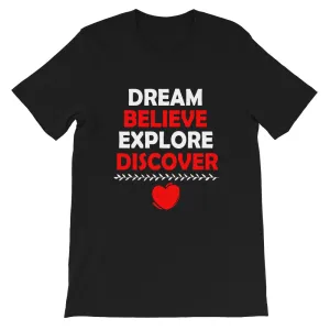 Dream Believe Explore Discover - WYSP - Short-Sleeve Unisex T-Shirt