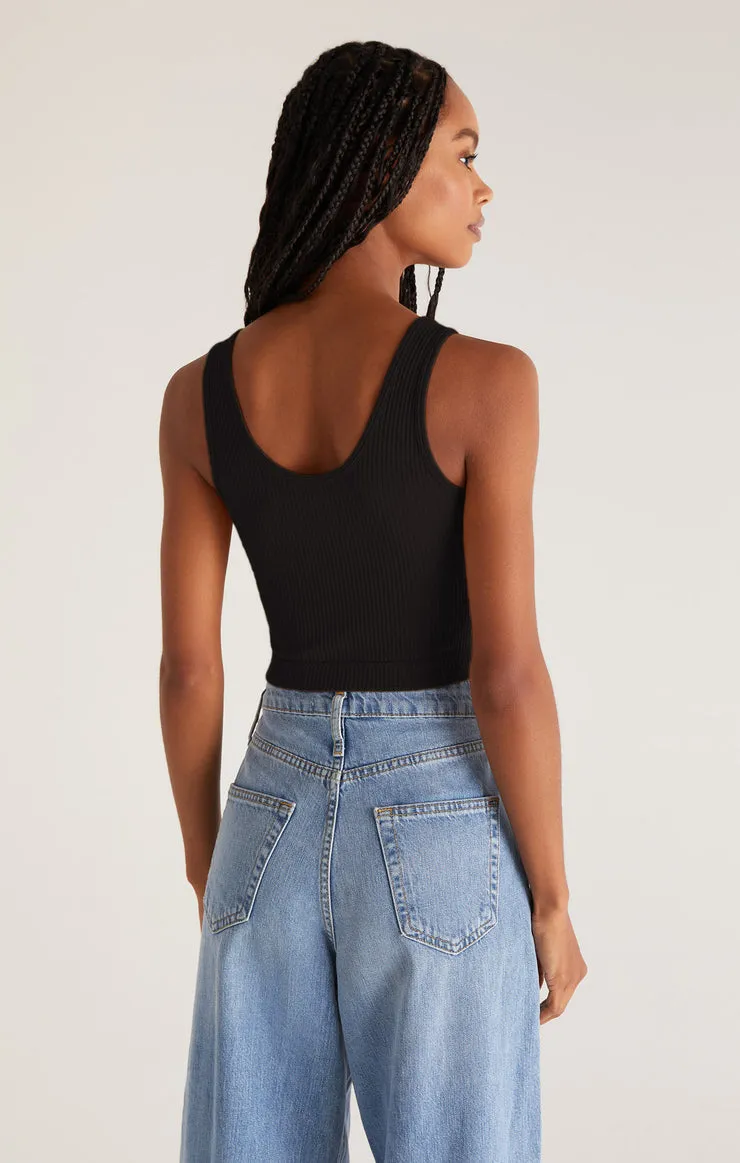 EFFORTLESS SEAMLESS TANK -  BLACK