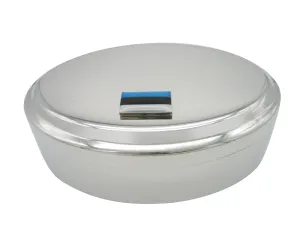 Estonia Flag Pendant Oval Trinket Jewelry Box