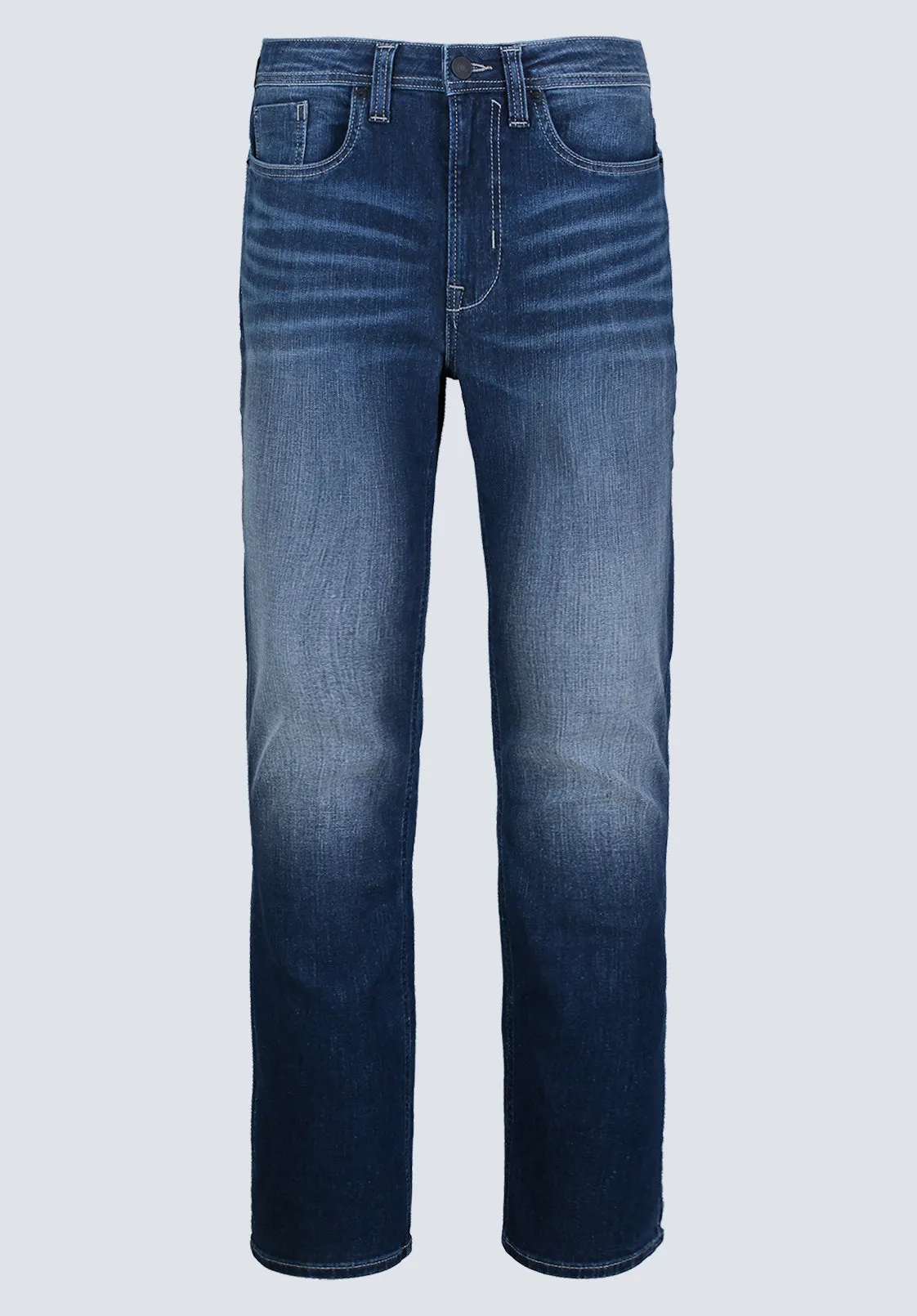 Evan-X Denim Men’s Slim Straight Leg Jeans, Classic Blue