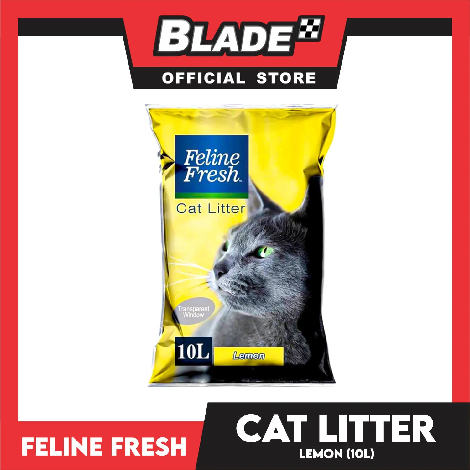 Feline Fresh Cat Litter Sand 10 Liters (Lemon Scent) 99% Dust-Free, High Absorbency, Minimal Tracking For Cats Of All Ages