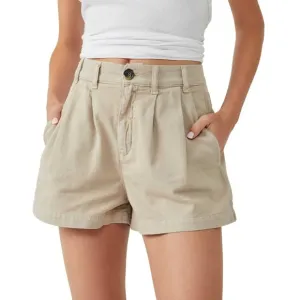 Free People Billie Chino Shorts Khaki Tan