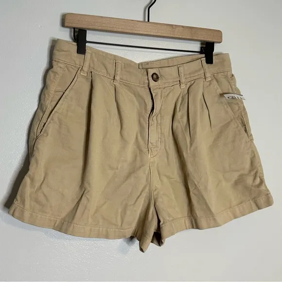Free People Billie Chino Shorts Khaki Tan