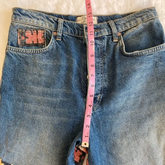 Free People Rocky Mountain Straight Leg Jeans In Alpine Blue Size 27