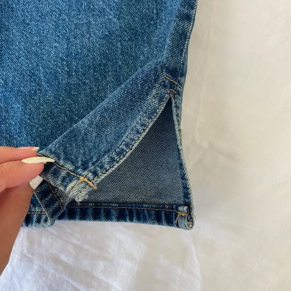 Free People Rocky Mountain Straight Leg Jeans In Alpine Blue Size 27