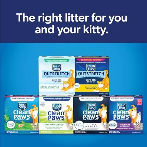 Fresh Step Clumping Cat Litter, Multi-Cat Odor Control, 14 lbs