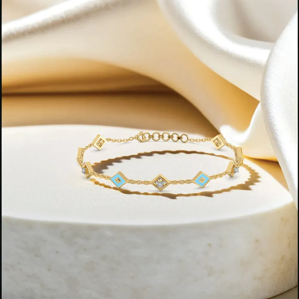 Frosted Serenity - Lab Grown Diamond Bracelet