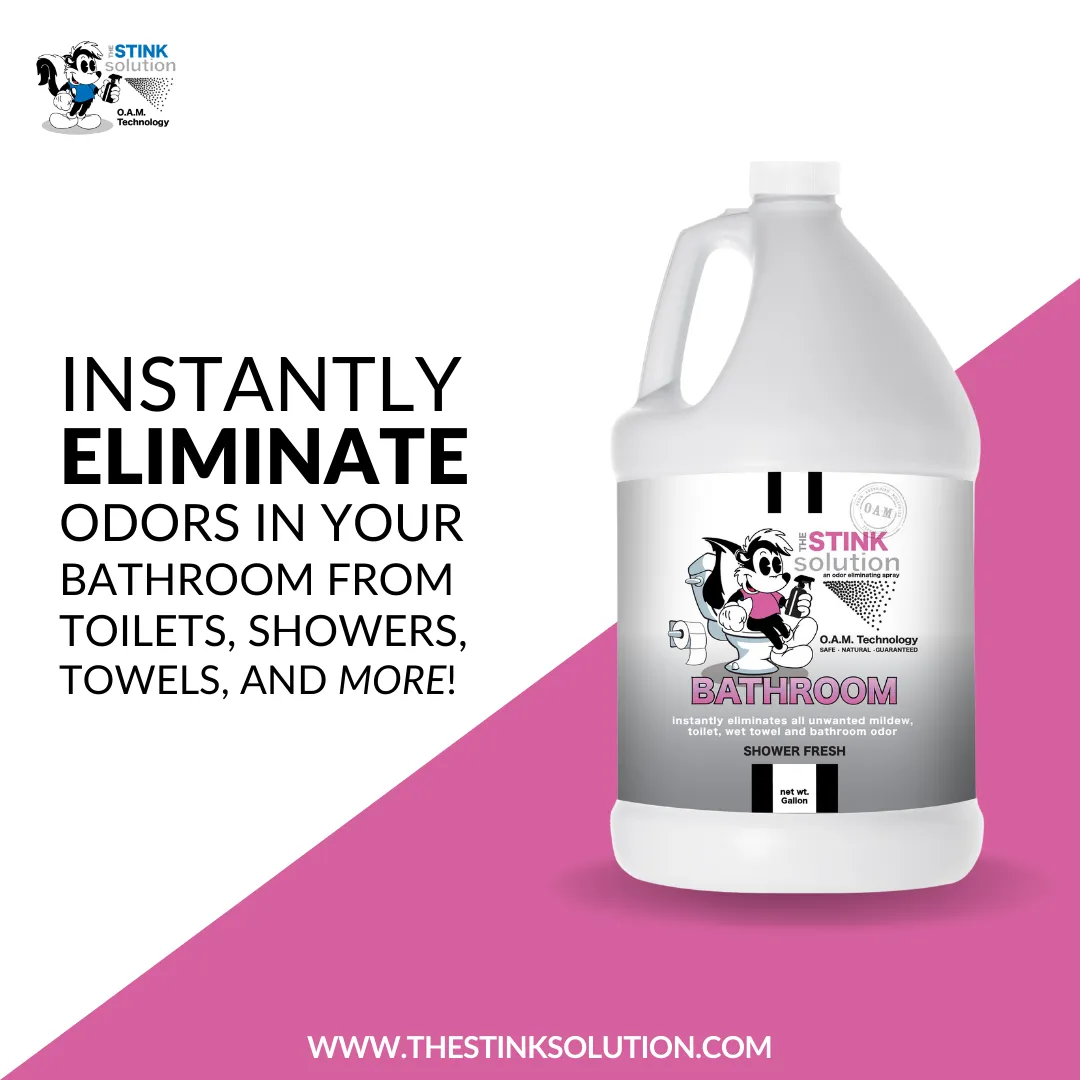 Gallon Refills 4 Pack - Bathroom Odor Eliminating Spray in Shower Fresh Fragrance