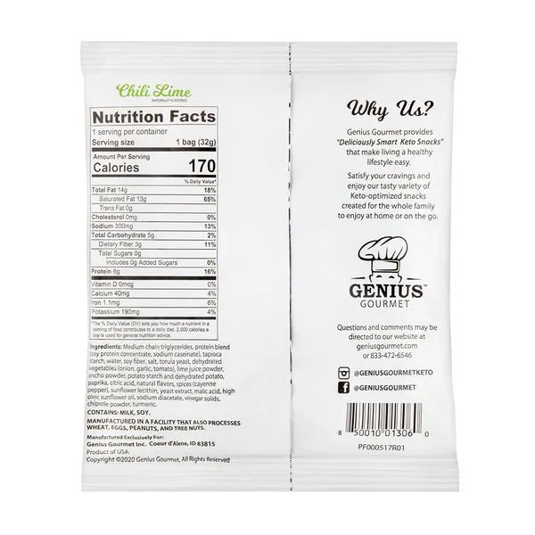 Genius Gourmet Inc. - Chili Lime Chips