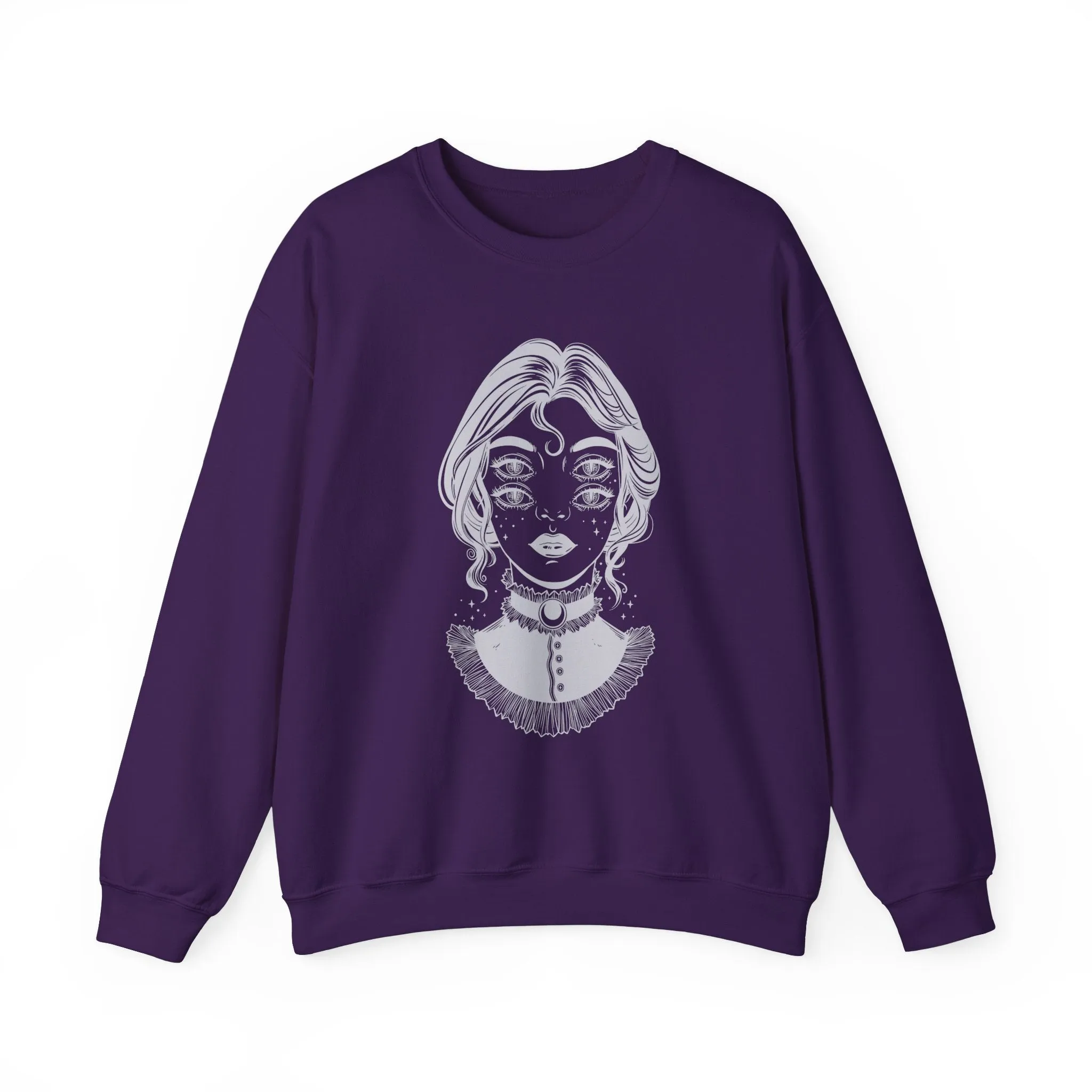 Ghostly Woman Unisex Heavy Blend™ Crewneck Sweatshirt