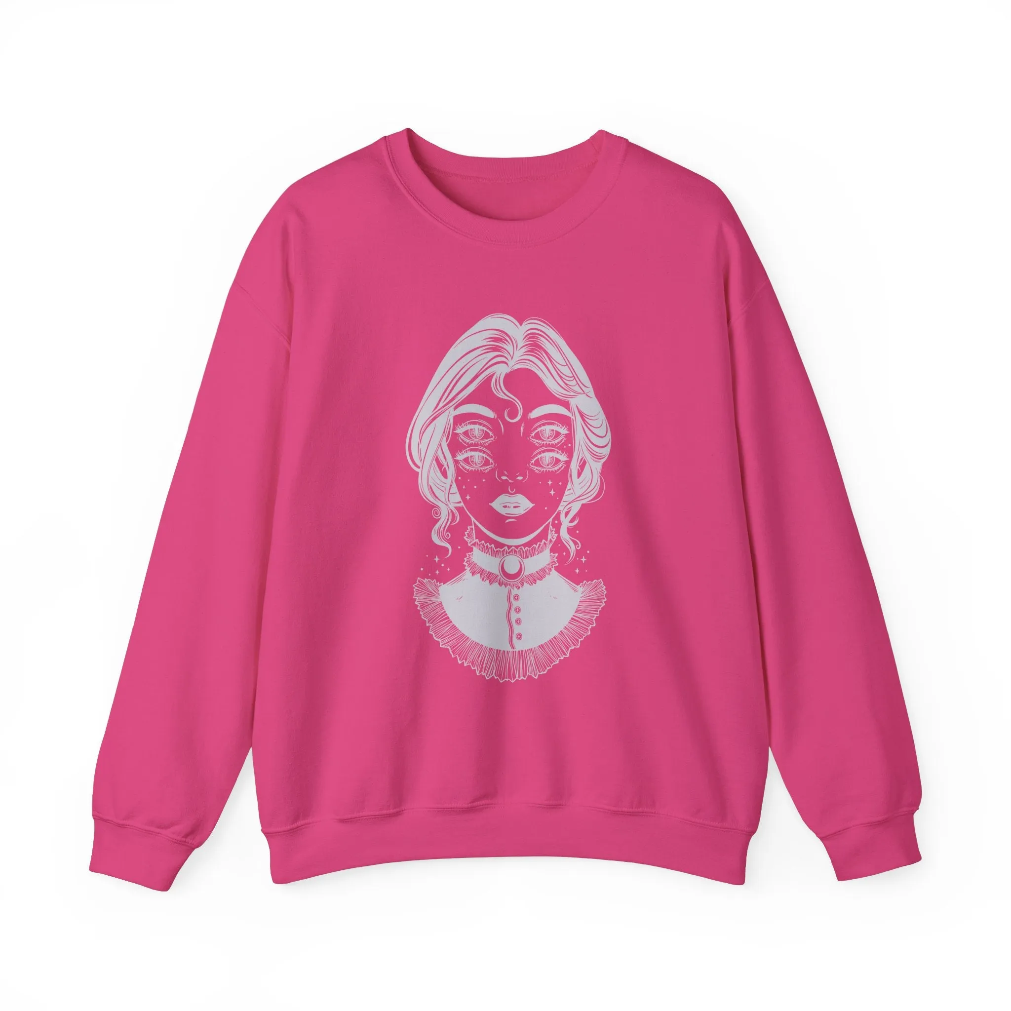 Ghostly Woman Unisex Heavy Blend™ Crewneck Sweatshirt