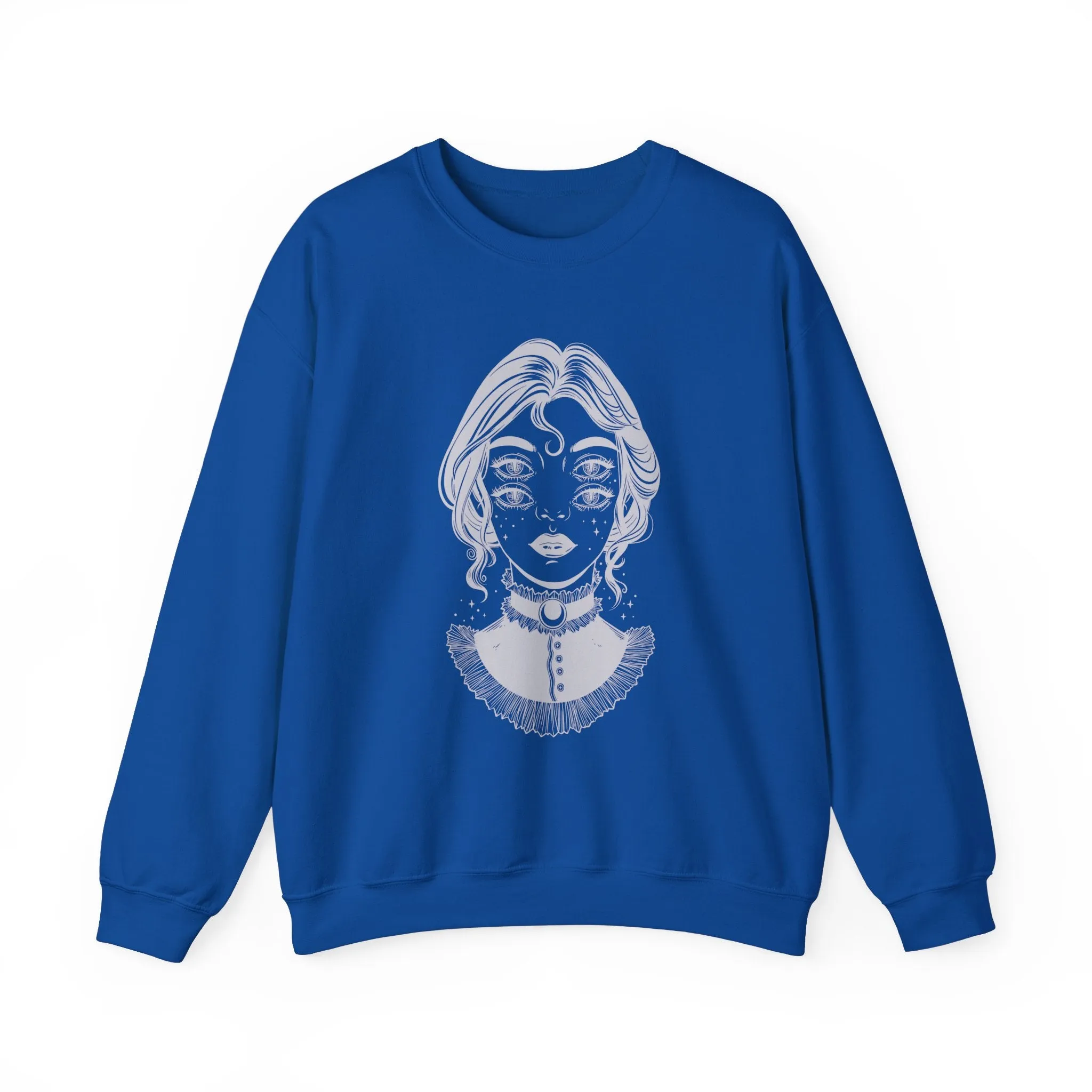 Ghostly Woman Unisex Heavy Blend™ Crewneck Sweatshirt