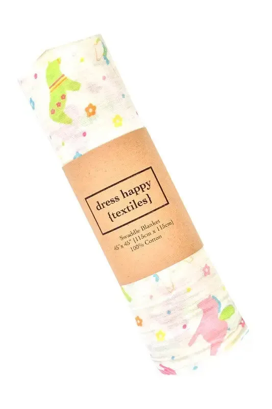 Giggles Swaddle Blanket - Unicorn