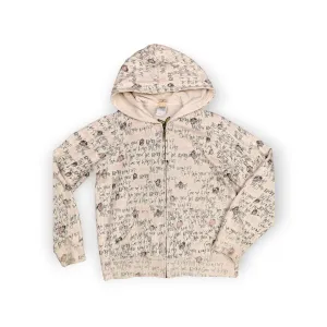GIRL SIZE LARGE - BILLY GIRLS By Billabong, Graphic Zippered Hoodie GUC B29