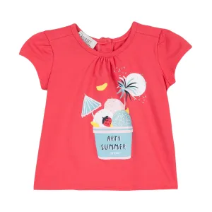 Girls Ice Cream Printed T-shirt