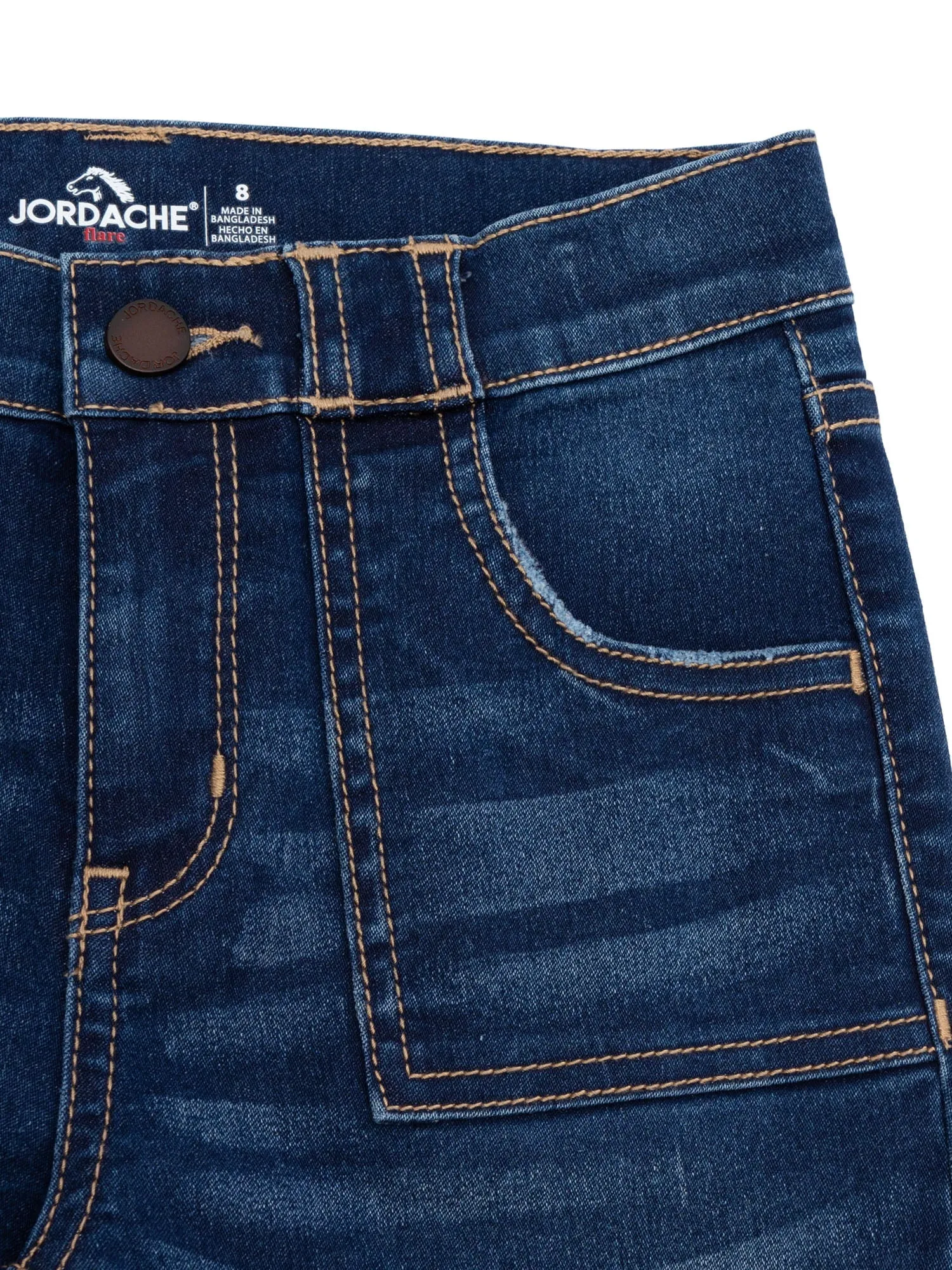Girls Patch Pocket Flare Jeans