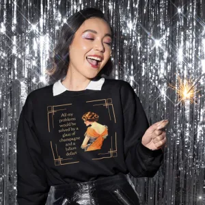 Glass of Champagne and a Billion Dollars Unisex Heavy Blend™ Crewneck Sweatshirt