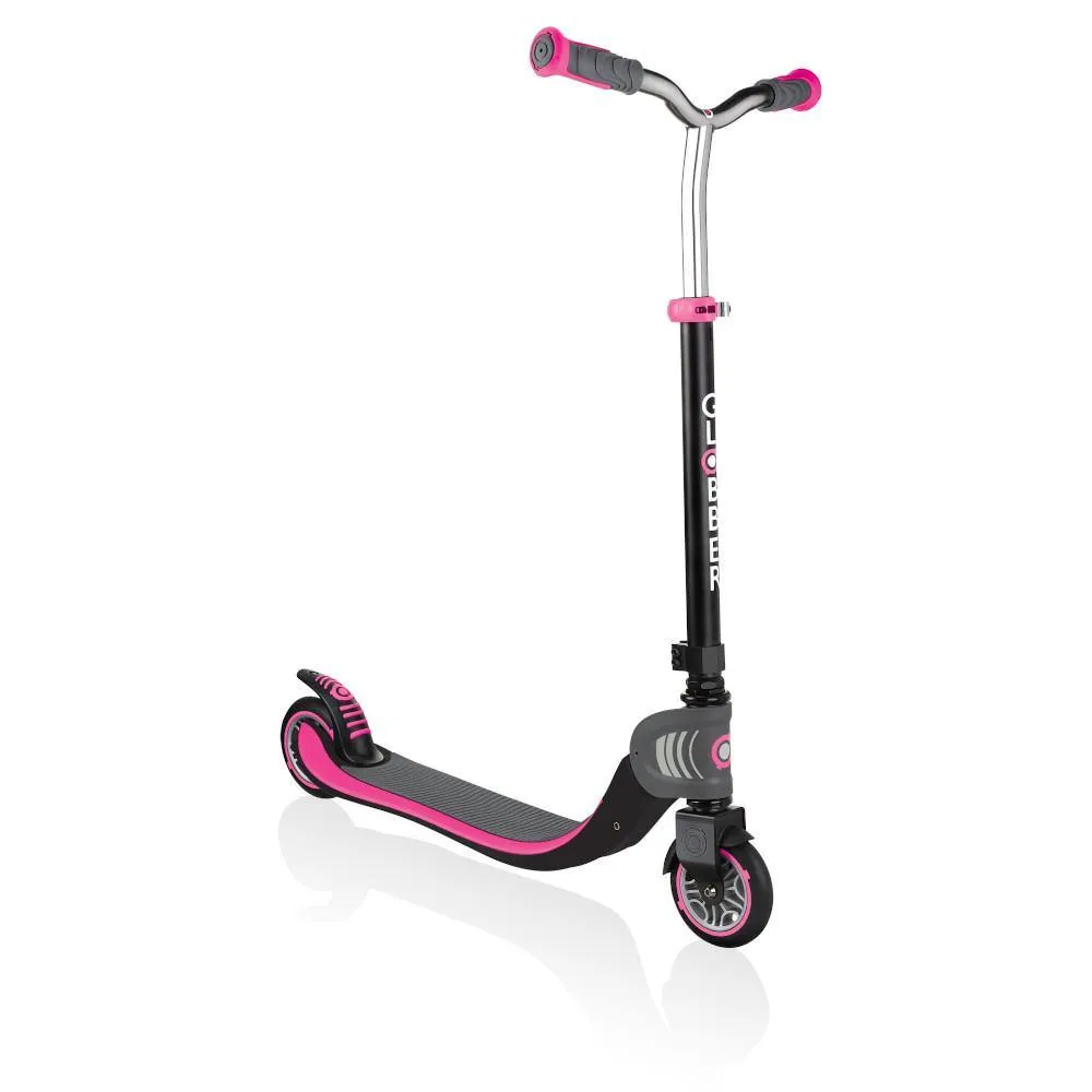 Globber Flow 125 Foldable 2-Wheels Kick Scooter – Black/Pink