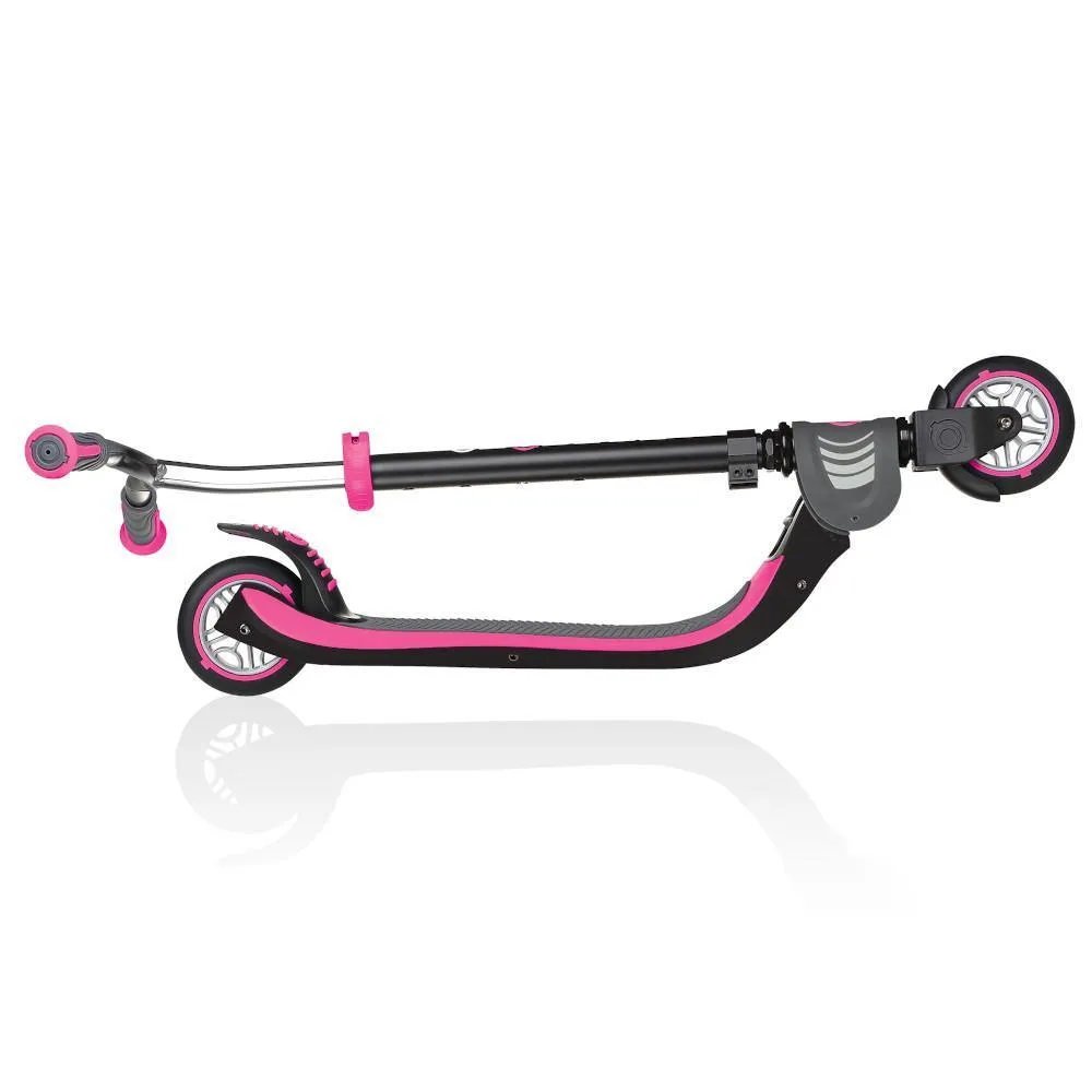 Globber Flow 125 Foldable 2-Wheels Kick Scooter – Black/Pink