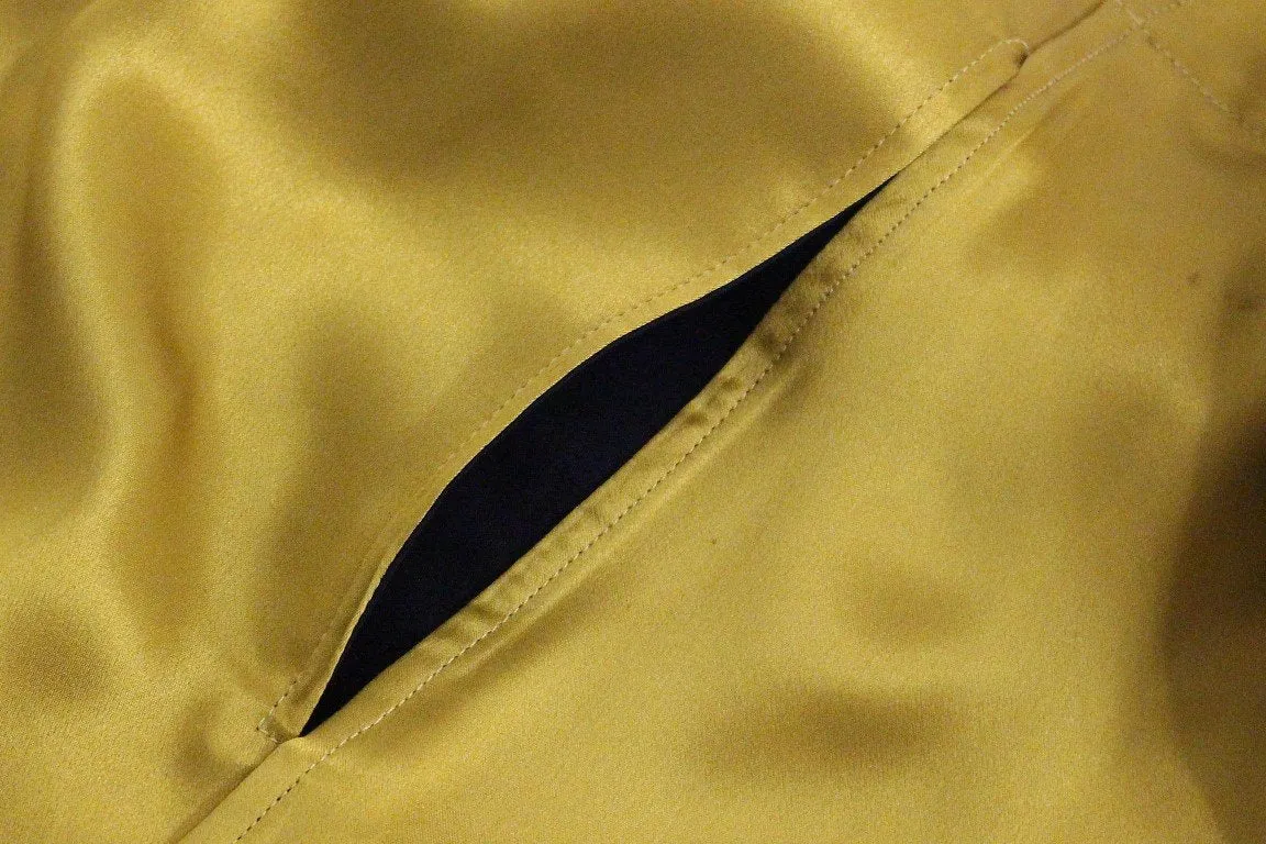 Gold Silk High Waist Stretch Shorts