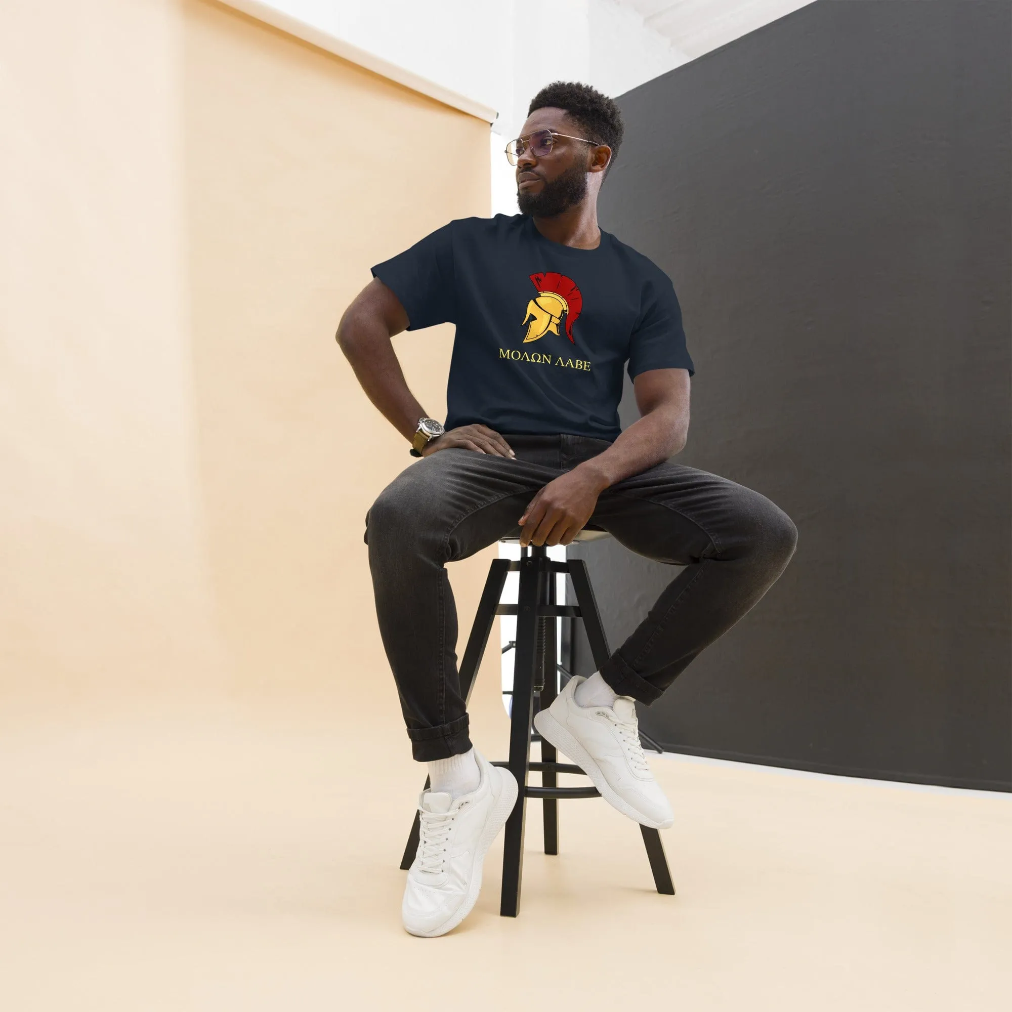 Gold Spartan Helmet T-shirt
