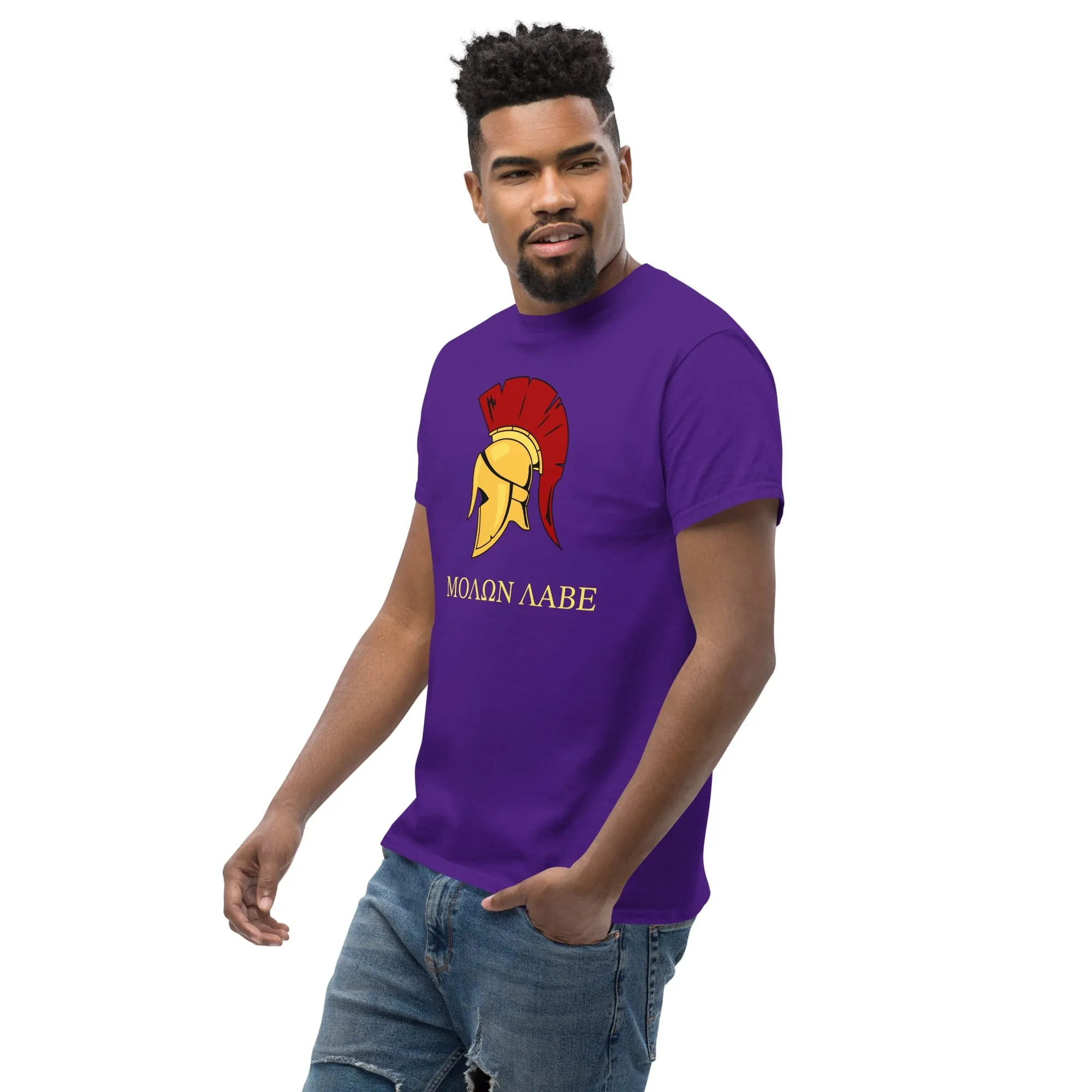 Gold Spartan Helmet T-shirt