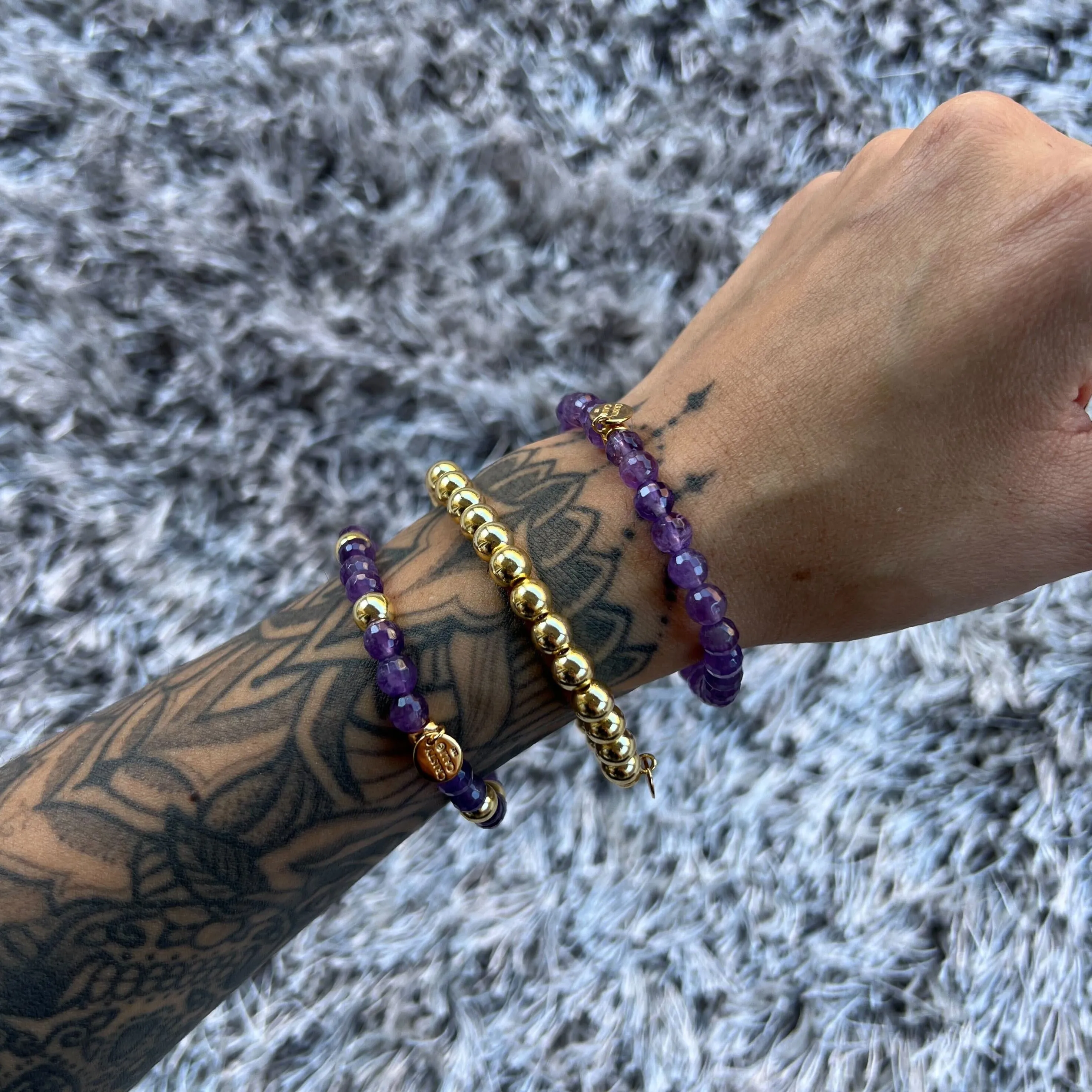 Golden Sun Hematite Signature Stretch Bracelet