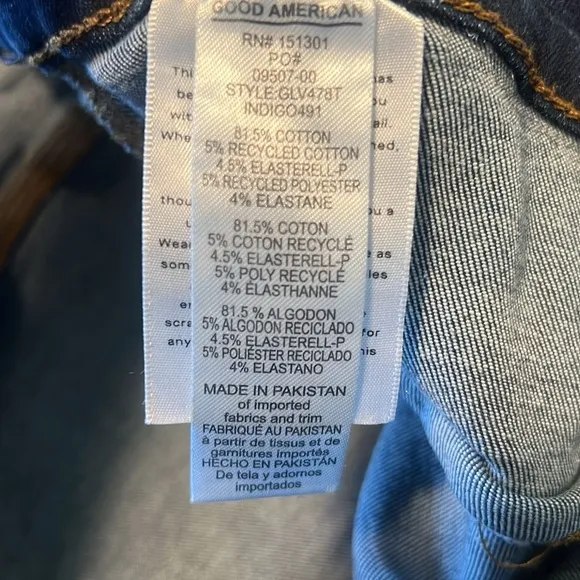 Good American Power Stretch Pull On Jeans Size 4XL