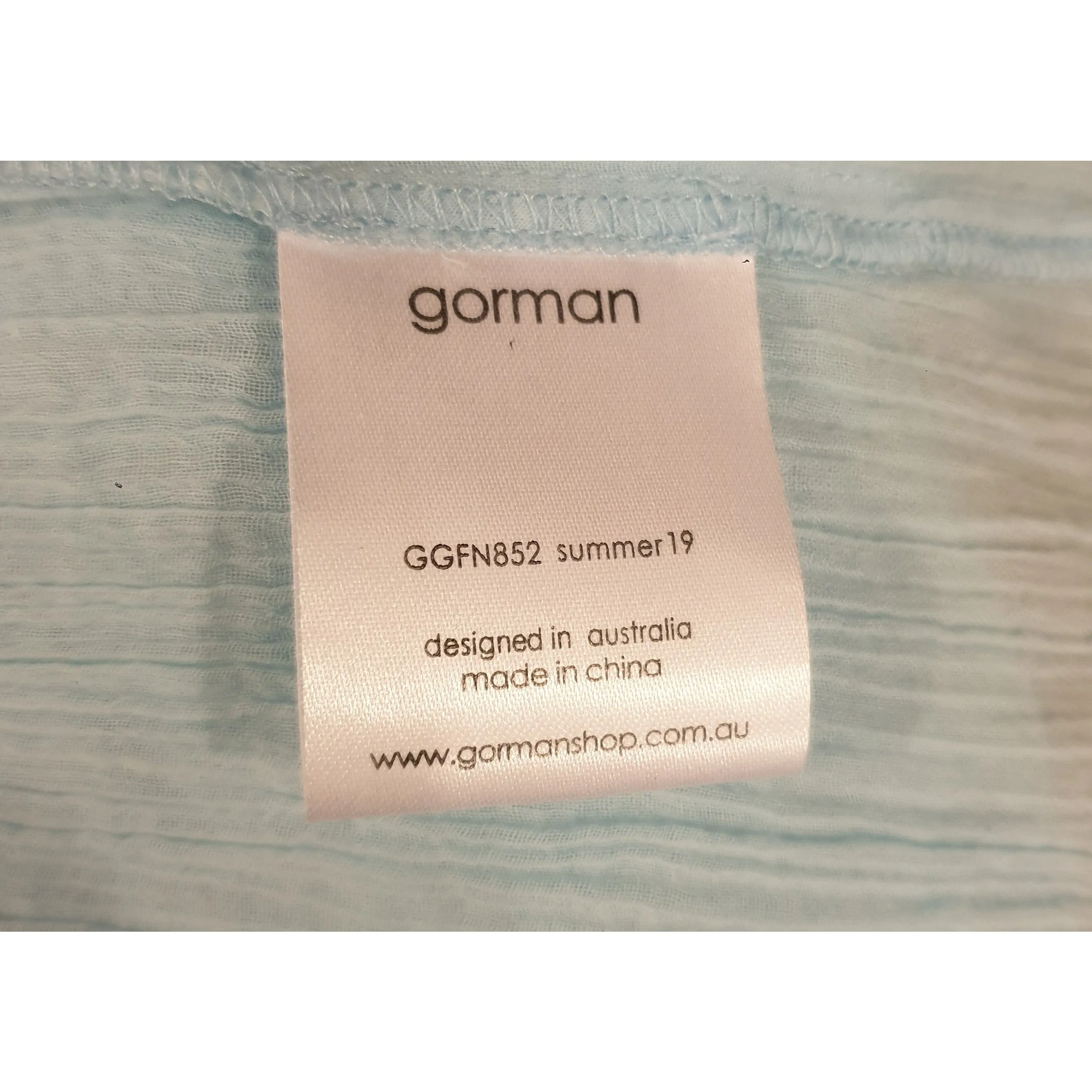 Gorman blue cotton oversize long sleeve top size 10